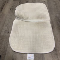 Thick Quilt Dressage Saddle Pad *gc, clean, stains, mnr hair, pilling, edge rubs, cut tabs, threads