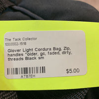 Light Cordura Bag, Zip, handles *older, gc, faded, dirty, threads