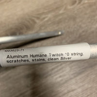 Aluminum Humane Twitch *0 string, scratches, stains, clean
