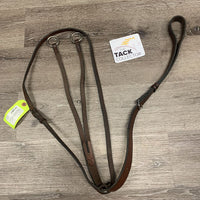 Soft Flat Running Martingale, 0 stopper *gc, older, xholes, v.creased, clean, scrapes