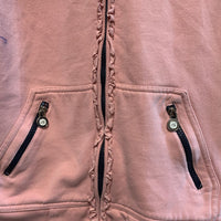 Hooded Sweatshirt Jacket, Zip *vgc, 0 hoodie string, mnr puckered waist seam & threads, faded?