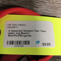 4 Assorted Western Ties *new, older, tag