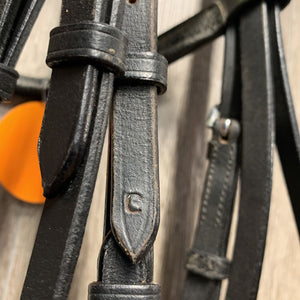 Rsd/Padded Bling Bridle, Flash, Wide Cotton Web Reins, Buckles *vgc, clean, mnr dirt/film inside, Reins: dirty, faded & hairy