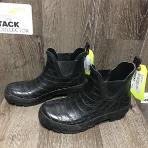 Pr Thick Rubber Paddock Boots, Pull On *vgc, clean, mnr dusty /rubs?