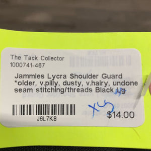 Lycra Shoulder Guard *older, v.pilly, dusty, v.hairy, undone seam stitching/threads