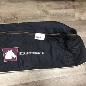 Padded Trunk Cover, "Equi-Products", Top Zip, Handle Pockets *gc, clean, broken/pulled out bottom cable, mnr stains/discolored & snags