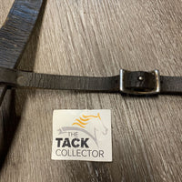 Narrow Thin Leather Back Cinch, connector strap, conway *older, dry, stiff, CRACKS, rusty, fair