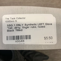 1 ONLY Synthetic LEFT Glove *fair, dirty, finger rubs, faded
