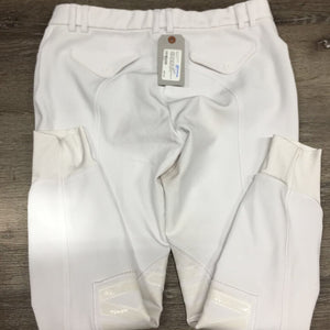Euro Seat Breeches *vgc, mnr seam puckers & stains, pilly lining