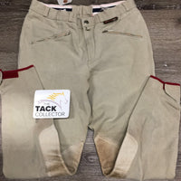 Breeches *older, stretched/holey seams, stains/discolored seat & legs, dingy, gc, tight zips