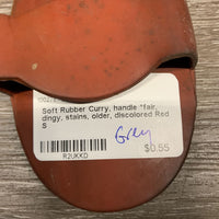 Soft Rubber Curry, handle *fair, dingy, stains, older, discolored
