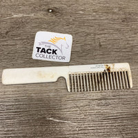 Plastic Mane Comb, handle *gc, v.dirty/gunk, stains, scratches