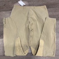 Breeches, Side Zip *gc, older, seam puckers, v.discolored/stained seat & legs, pulled seat seam, puckers, thread
