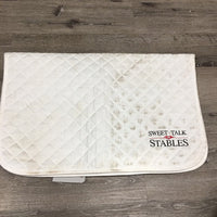 Thick Quilt Baby Saddle Pad "Sweet Talk" *vgc, stains, mnr hair