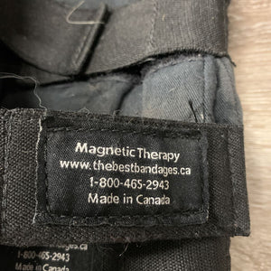 4 Magnetic Therapy Boots, velcro *gc, dusty, hair, faded, older, clean, frayed edges, hairy velcro "thebestbandages.ca"
