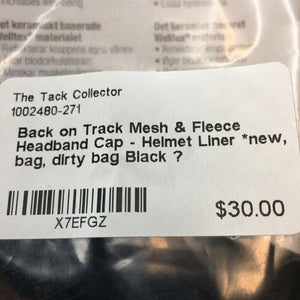 Mesh & Fleece Headband Cap - Helmet Liner *new, bag, dirty bag