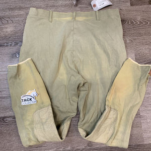 Side Zip Breeches *older, faded, stains, holey seams, discolored & stained seat & legs
