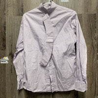 LS Show Shirt, 1 Button Collar *older, seam puckers, wrinkled, fair, dingy
