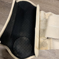 Pr Closed Boots, Velcro *gc, peeled/torn edges, clean, pilly edges, hairy velcro, dingy