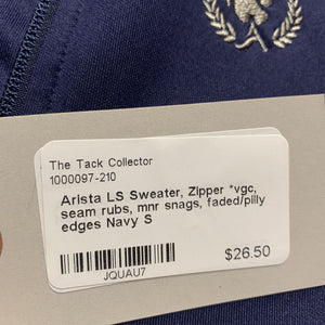 LS Sweater - Jacket, Zipper *vgc, seam rubs, mnr snags, faded/pilly edges