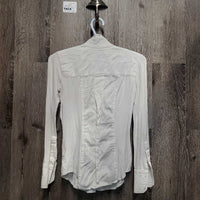 LS Show Shirt, attached magnetic collar *gc, v.dingy, pits, wrinkled, stains