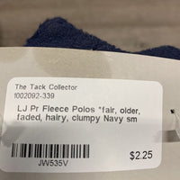 Pr Fleece Polos *fair, older, faded, hairy, clumpy
