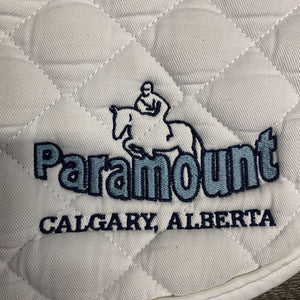 Quilt Jumper Saddle Pad, "Paramount" embroidery *gc, clean, stained, pilly, rubs, mnr tears
