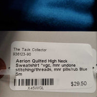 Quilted High Neck Sweatshirt *vgc, mnr undone stitching/threads, mnr pills/rub