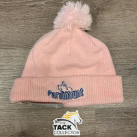 Thick Knit Toque, pom pom "Paramount" *fair, dingy, dirty, pilly, mnr stains, clumpy