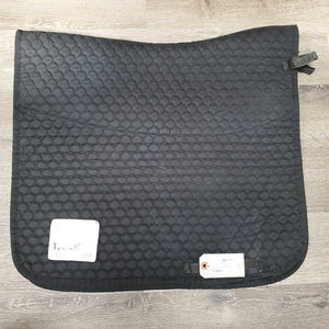 Quilted Wool Fleece Panel Dressage Saddle Pad *gc, hairy, mnr fading, rubbed edges, clumpy fleece