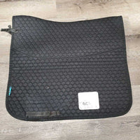 Quilted Wool Fleece Panel Dressage Saddle Pad *gc, hairy, mnr fading, rubbed edges, clumpy fleece