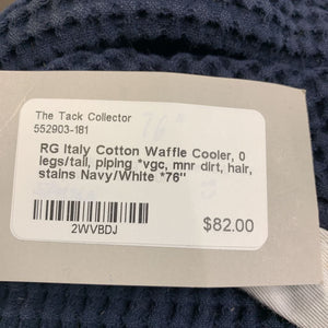 Cotton Waffle Cooler, 0 legs/tail, piping *vgc, mnr dirt, hair, stains