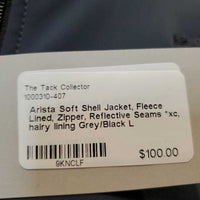 Soft Shell Jacket, Fleece Lined, Zipper, Reflective Piping*xc, hairy lining