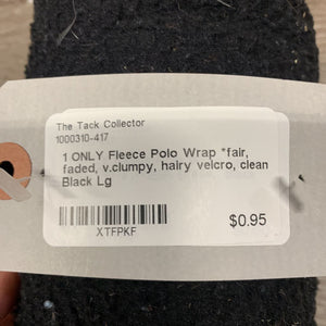 1 ONLY Fleece Polo Wrap *fair, faded, v.clumpy, hairy velcro, clean