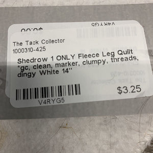 1 ONLY Fleece Leg Quilt *gc, clean, marker, clumpy, threads, dingy