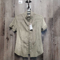 SS Show Shirt *older, 0 collar, gc, seam puckers, crinkled
