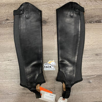 Leather Half Chaps, Back Zip, bag *xc, mnr dirt
