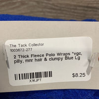 2 Thick Fleece Polo Wraps *vgc, pilly, mnr hair & clumpy