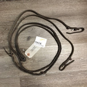 Soft/Rsd Bridle, Braided Reins *dirty/gummy, broken laces, xholes, v.tight & chewed keepers