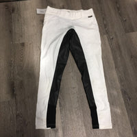 Full Seat Pull On Riding Tight Breeches *vgc, stains, seam puckers, mnr rubs

