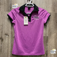 SS Polo Shirt, 1/4 Button Up "RMSJ" *vgc, thread, mnr stains & snags/dents