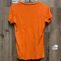 SS V Neck T Shirt "Cute Mover" *vgc, crinkled, rub?/discolored spot
