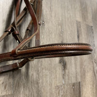 Rsd Narrow Bridle, Braided Reins *gc, stiff, dry, creases, scraped edges, snug keepers, rough back, twists
