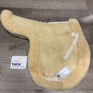 Fitted Wool Fleece Hide Top Sheepskin Hunter Saddle Pad *vgc, mnr dirt, hair, light stains, sm edge clumps