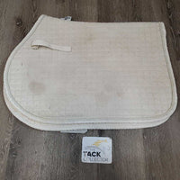 Heavy Quilted Jumper Saddle Pad *gc, clean, dingy, stained, cut keepers, rubbed piping
