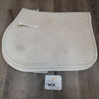 Heavy Quilted Jumper Saddle Pad *gc, clean, dingy, stained, cut keepers, rubbed piping
