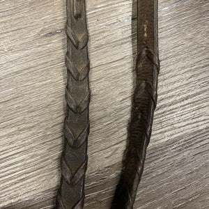 Braided Reins *v.stiff, faded, dry, discolored, chewed/scraped edges