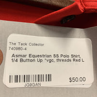 SS Polo Shirt, 1/4 Button Up *vgc, threads