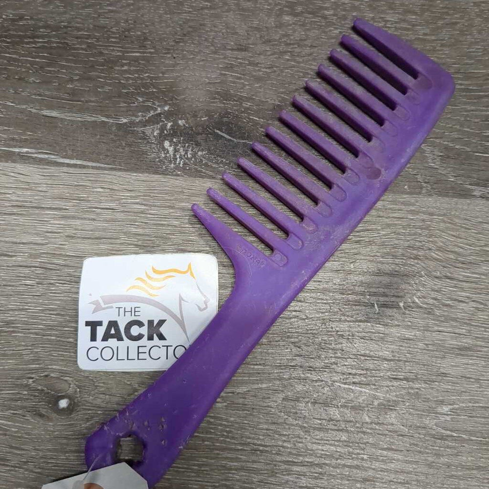 Thick Wide Tooth Mane Comb, handle *fair, faded, dirty, chewed, sharp edges