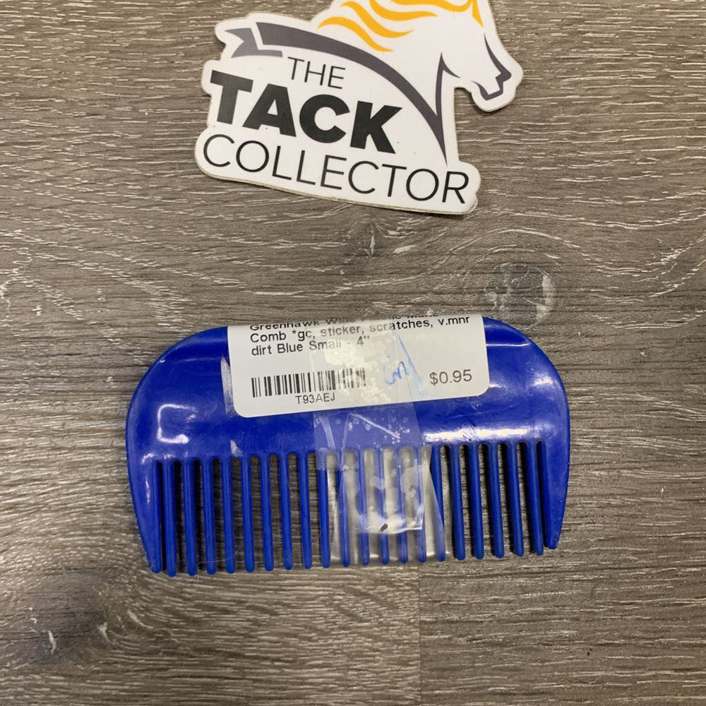 Wide Plastic Mane Comb *gc, sticker, scratches, v.mnr dirt